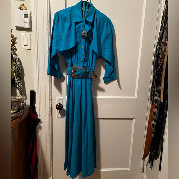 Vintage blue 3 piece western dress - Picture 2 of 7